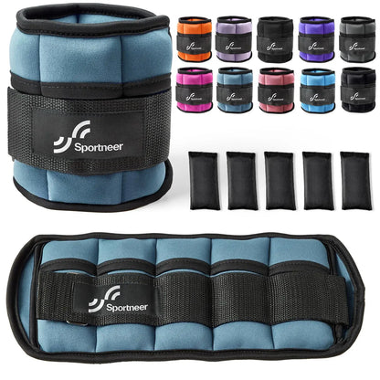 Adjustable Ankle Weights 1Pair 10lb Leg Weight Straps for Women Men