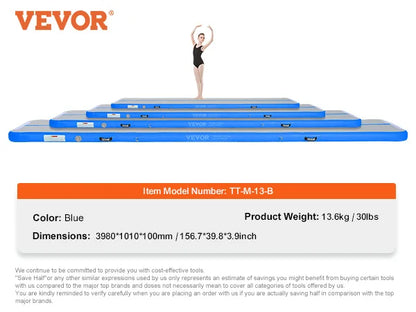 10/13/16 ft Gymnastics Air Mat Inflatable Mat Tumble Track