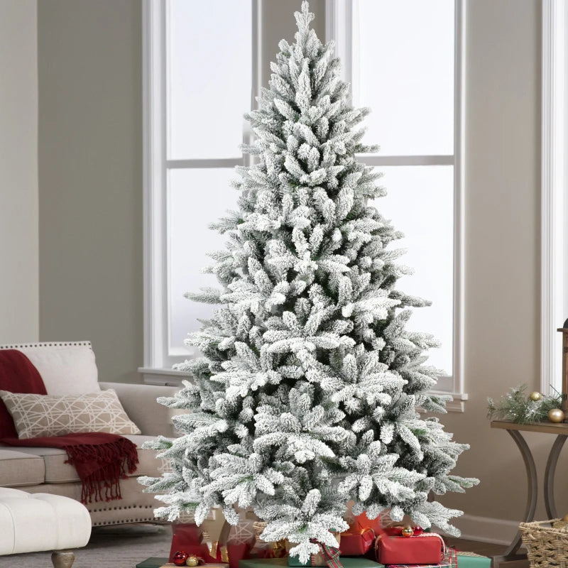 5ft Flocked Christmas Tree with 768 Tips,