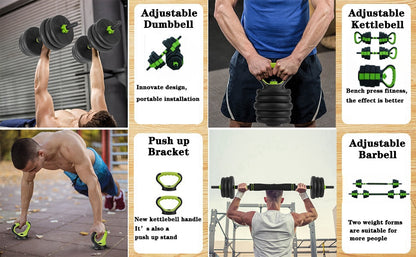 66lbs/88lbs Weight 4 in 1 Adjustable Kettlebell Set  Dumbbell Set for GYM Home